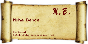 Muha Bence névjegykártya