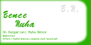 bence muha business card